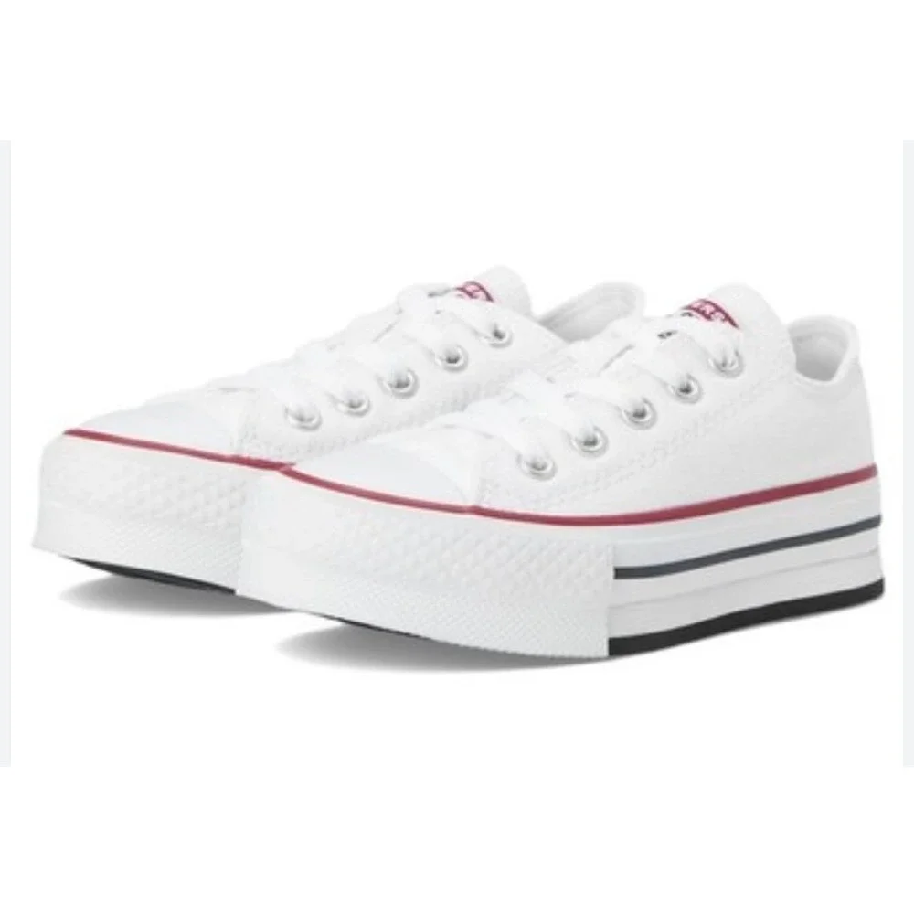 Converse Chuck Taylor All Star Eva Lift White Platform Sneakers Kids Youth 11